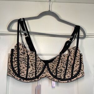 Savage X Fenty Vigilante Vamp Mesh Unlined Balconette Bra Hellcat 40DDD NWT